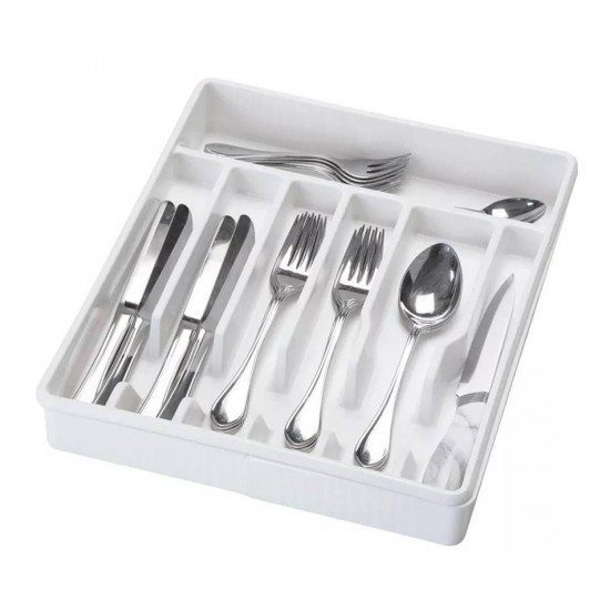 Organizador 36,5x30x5,5cm Gavetas Extensível New Branco